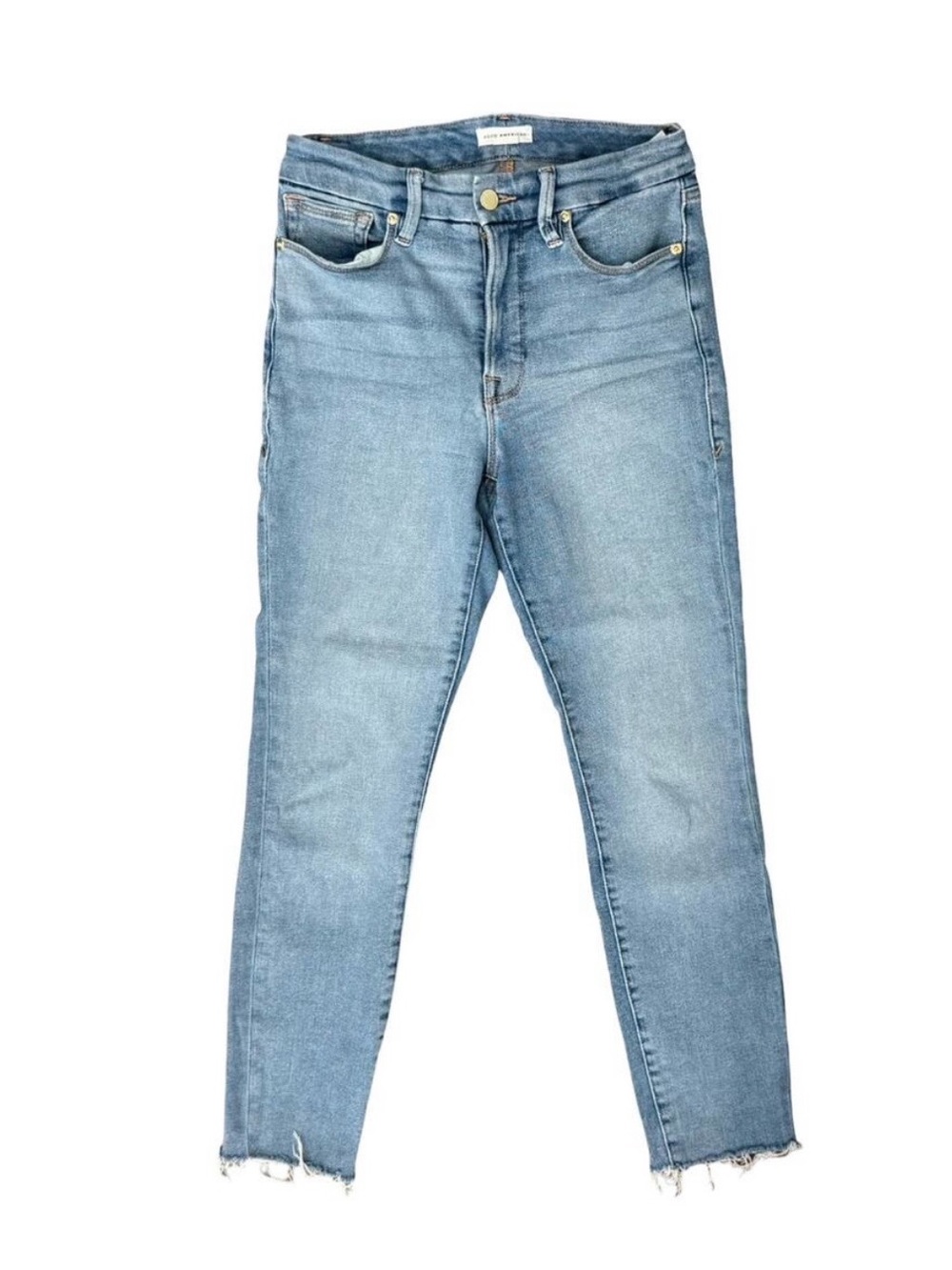 Good American Always Fits Good Classic Slim Straight Leg Jeans 4/27 in Indigo834
